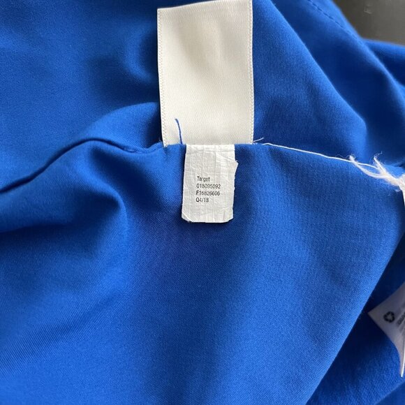 2/$30 a new day Tank Sheath Dress Midi Back Zip Scoop Neck Blue Large #8860 - Picture 5 of 8